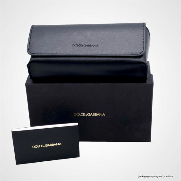 New Dolce & Gabbana Sunglasses Black Rectangle Shield Aviator Mask White Logo - Picture 6 of 6